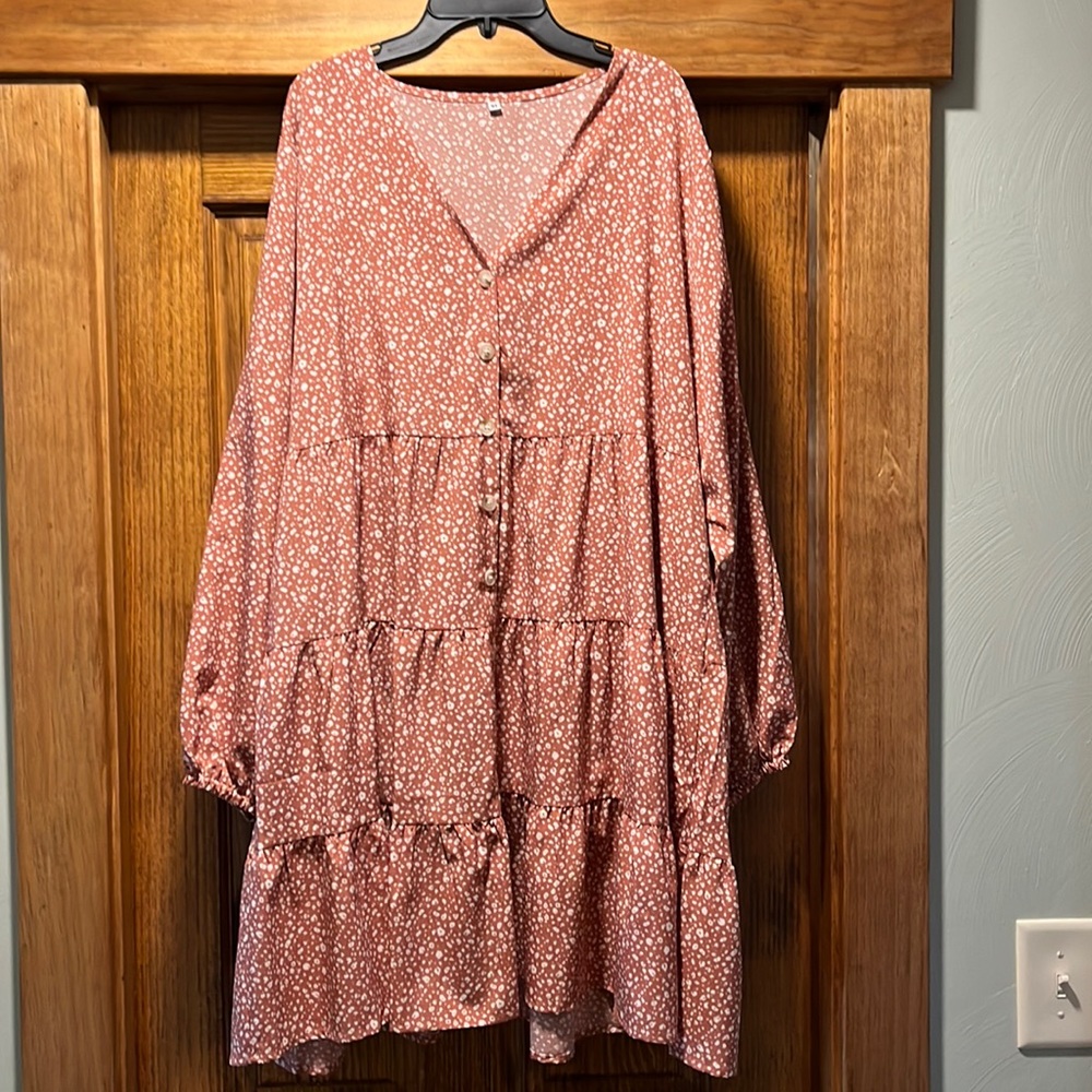 Boho button down dress